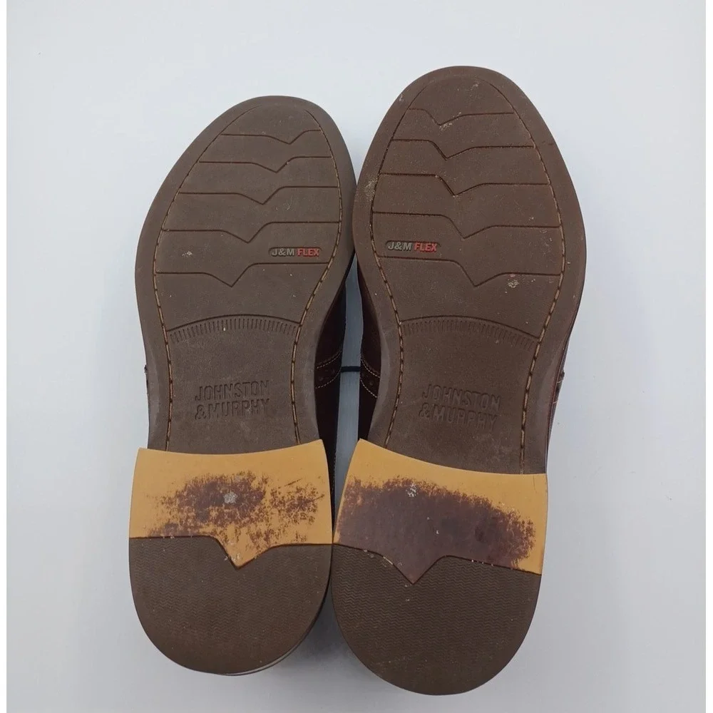 Johnston &‎ Murphy Warner Plain toe Shoes  Size US 8 M  Brown Lace Up